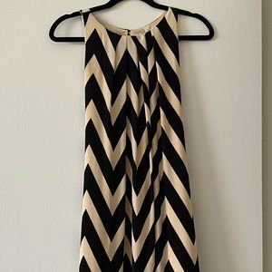 Blush and Black Pink Owl chevron cocktail dress